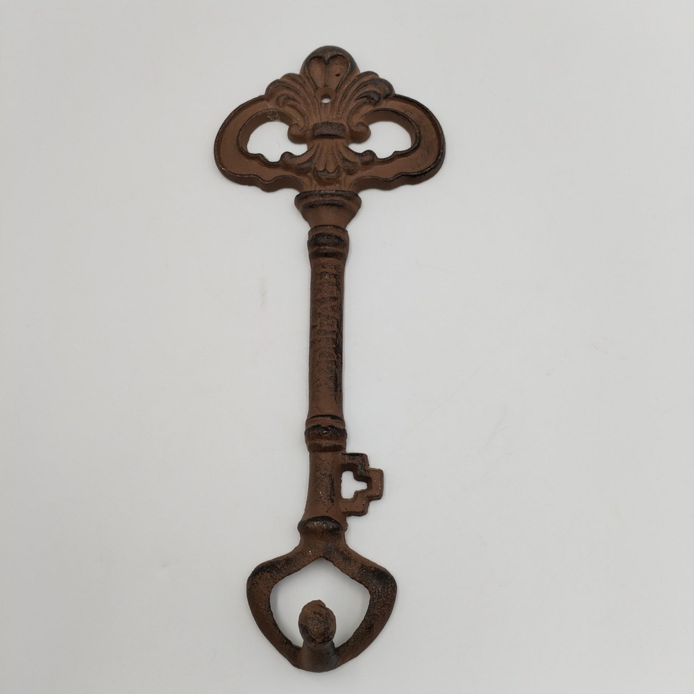 Antique Style Cast Iron Goodhealth Skeleton Key Wall‎ Hook Hanger Rustic Vintage
